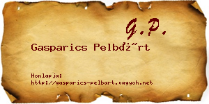 Gasparics Pelbárt névjegykártya